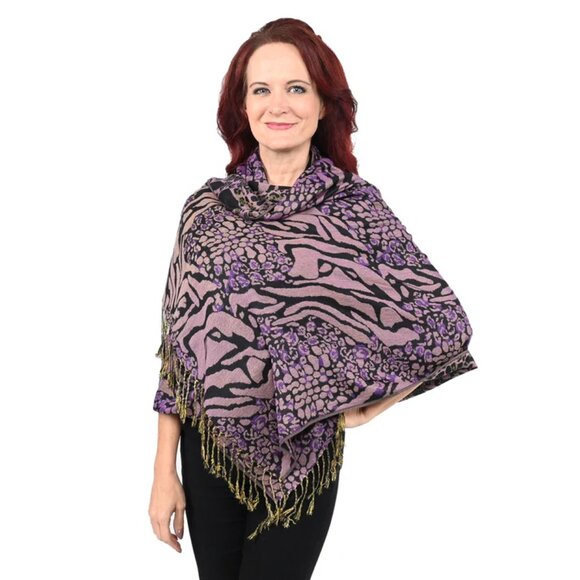 Pashmina Cashmere Print Shawl/ Scarf - Picture 4 of 11